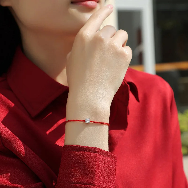 Women's Moissanite Weaving Bracelet — Wedding Gift